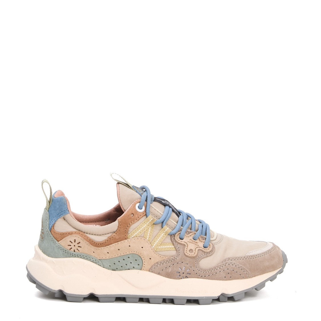 Flower Mountain Taupe Light Blue Yamano 3 Sneakers