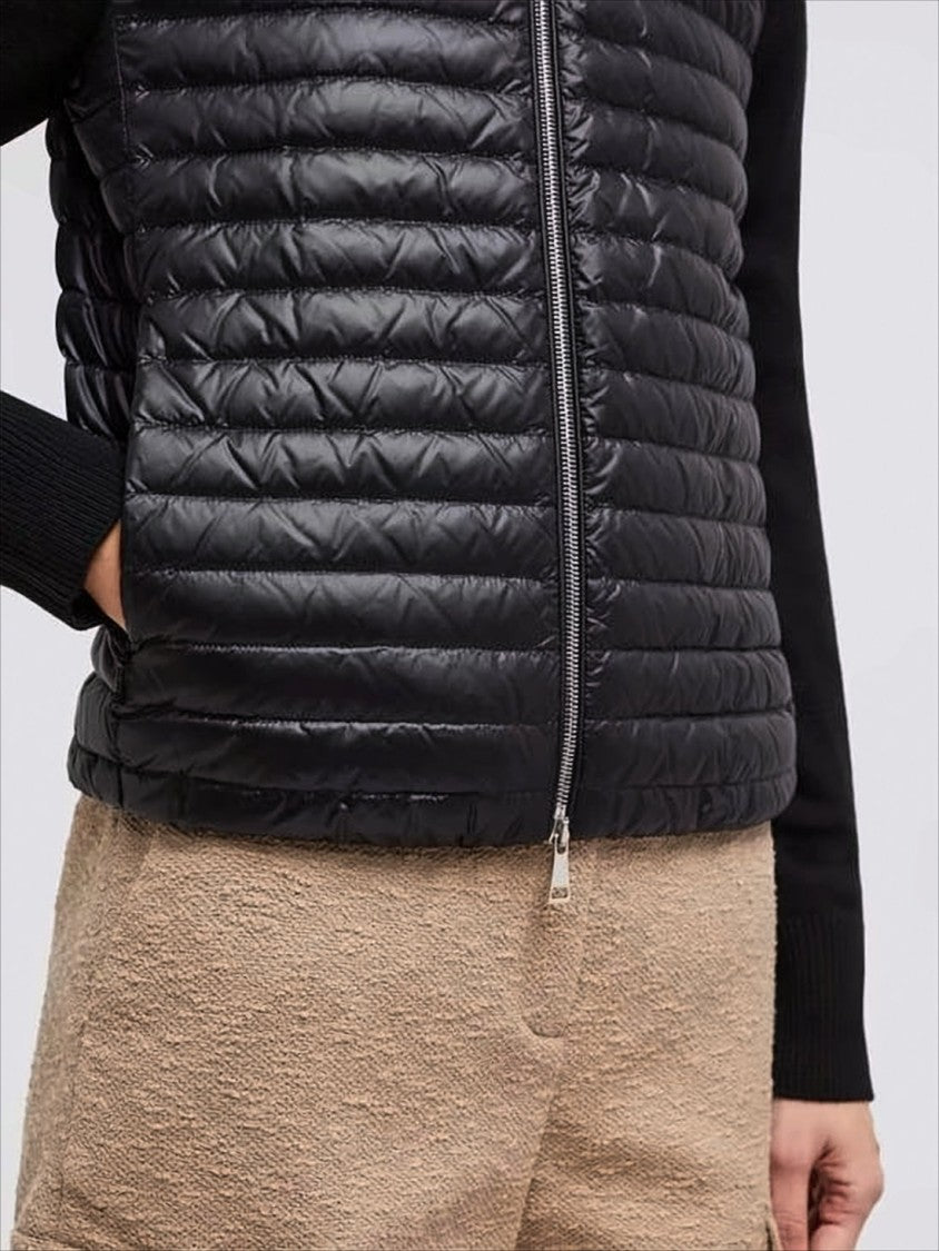 Moncler Quilted Lightweightjacket With Knit Sleeves