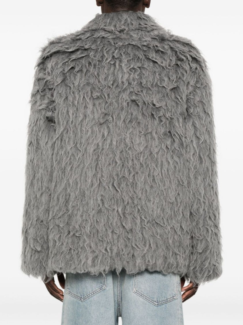 Diesel Textured Faux-Fur Casual Jacket