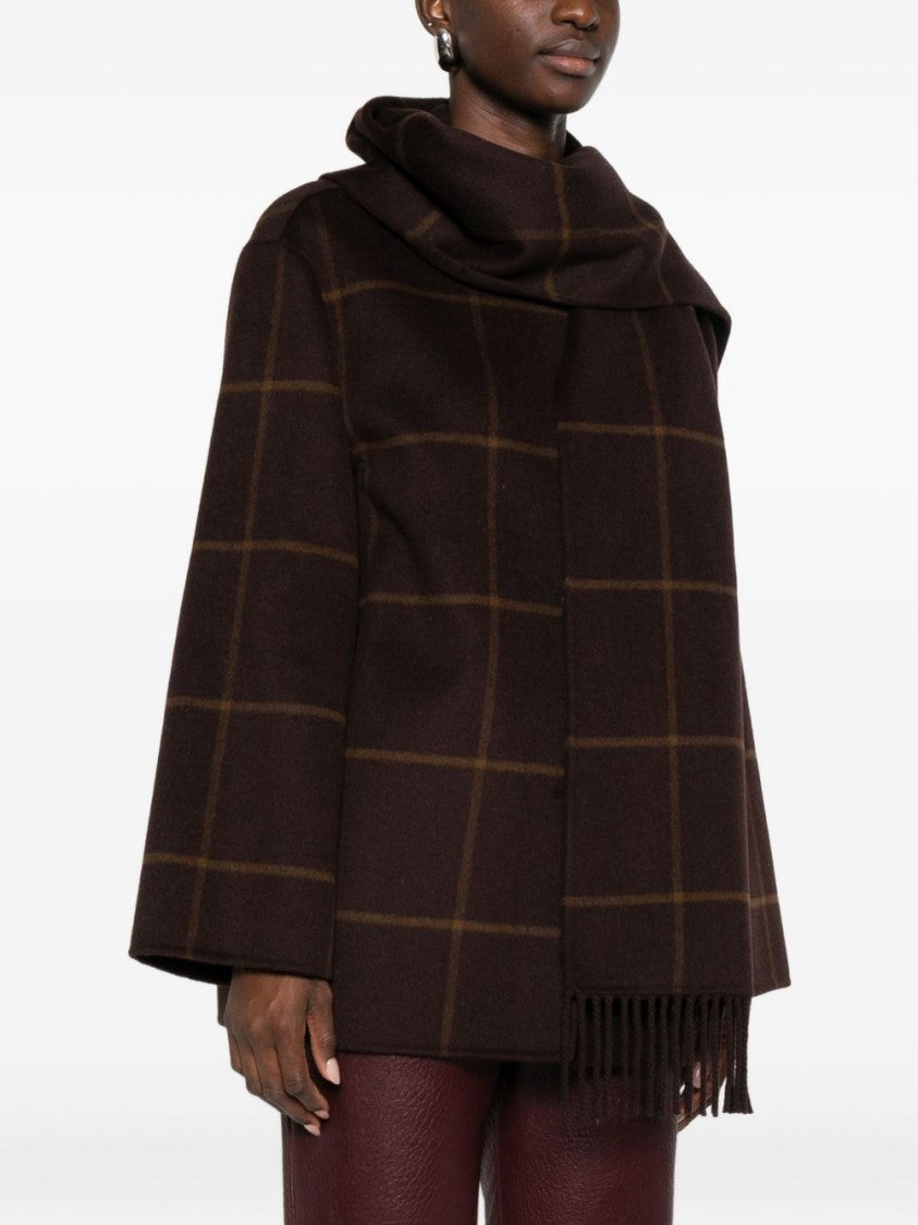 Yerse Brown Wool Blend Coat