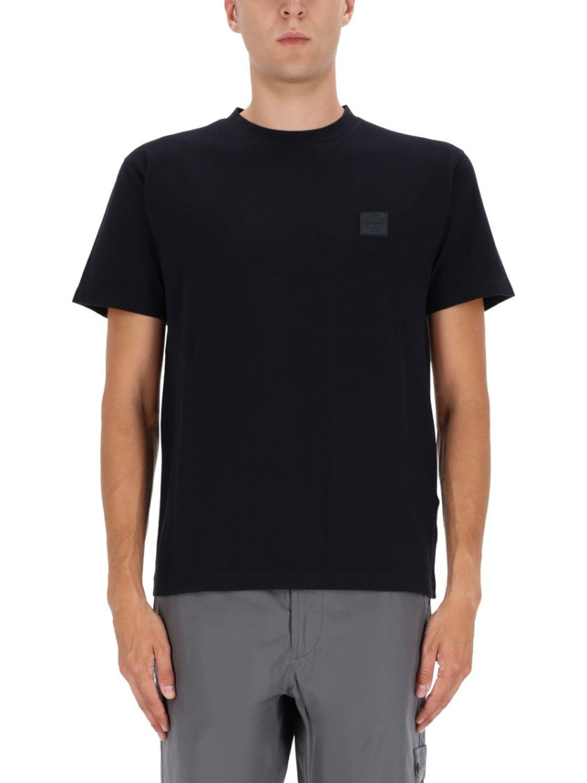Stone Island Crew Neck Blue T-Shirt