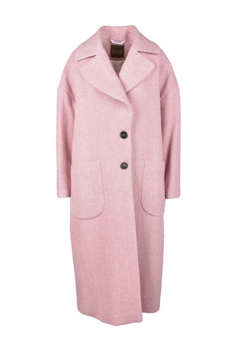 Bottega Martinese Wool Coat - Pink