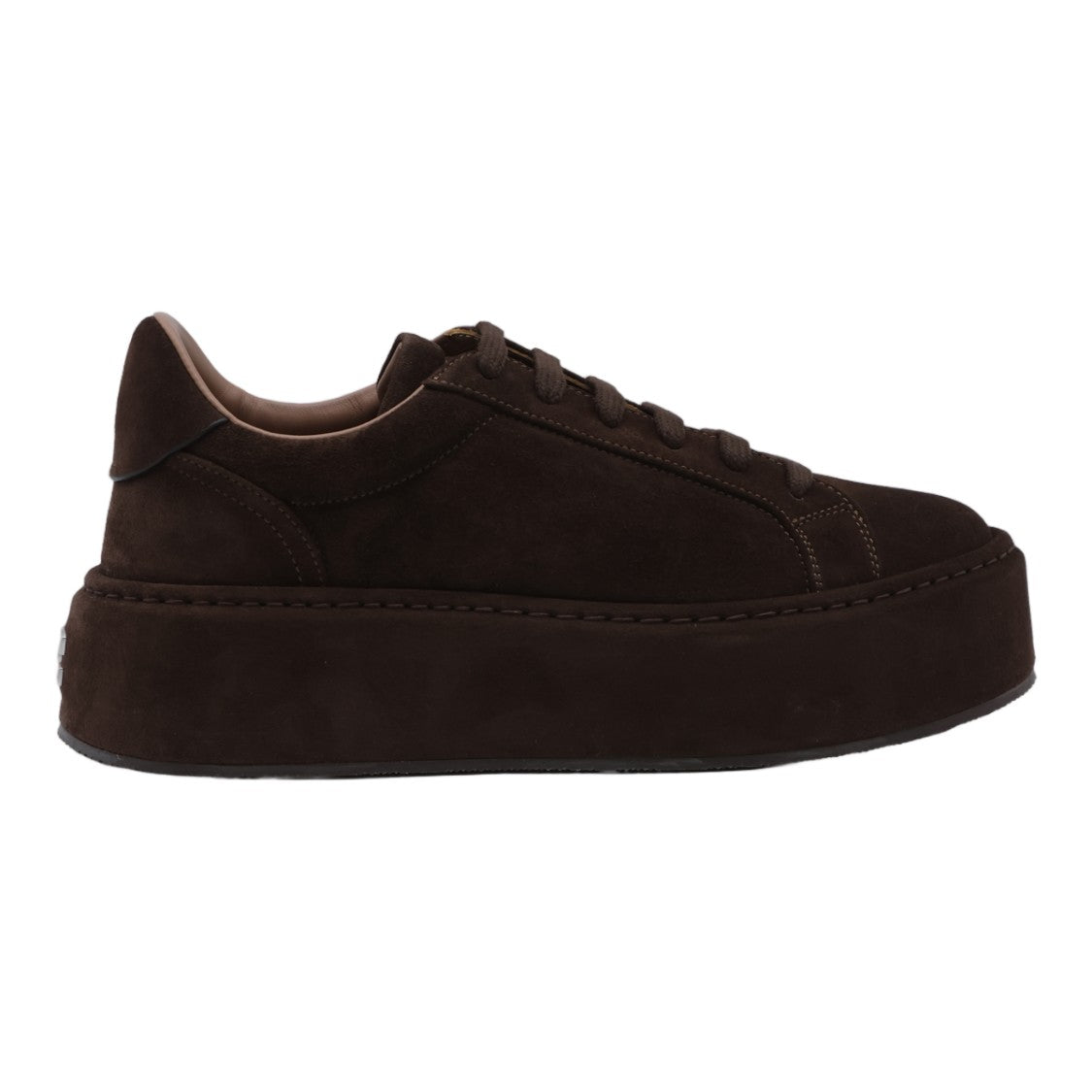 Casadei Chunky Platform Sneakers With Suede-Like Upper And Lace-Up Front