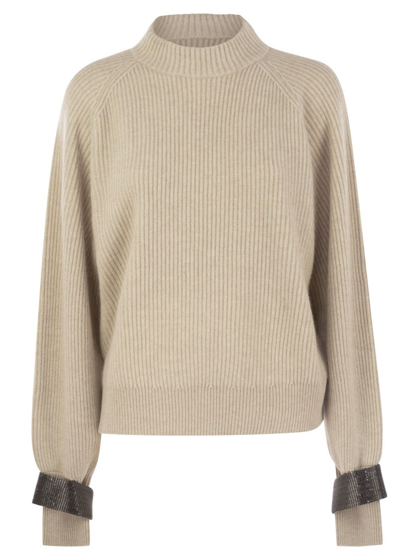 Brunello Cucinelli Cashmere Sweater With Shiny Detail