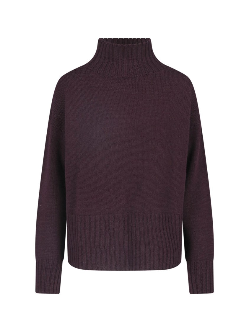 Drumohr Ribbed Turtleneck Sweater In Soft Merino Wool