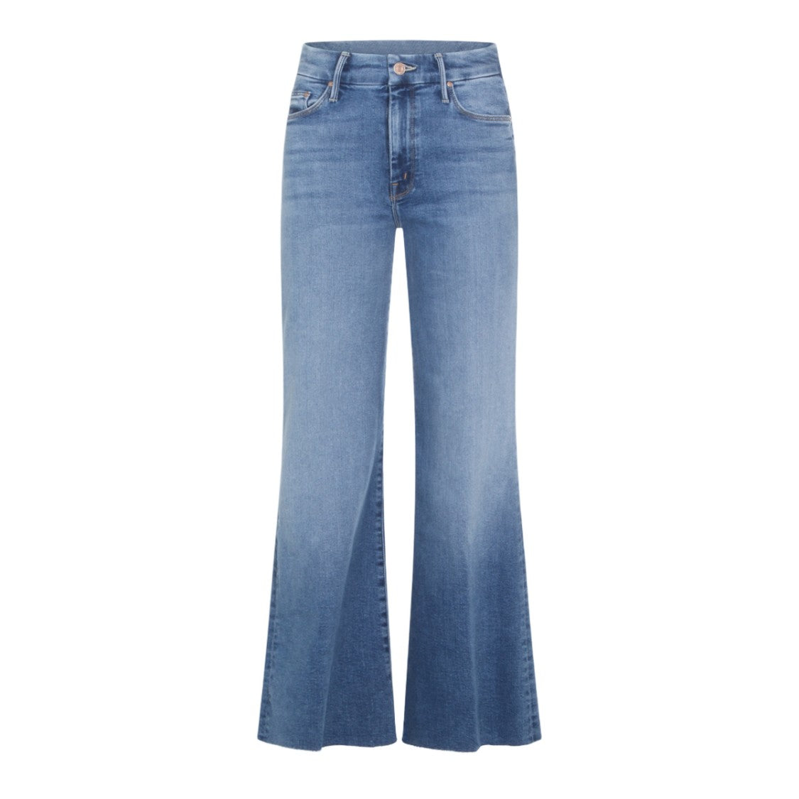 Mother High-Waisted Flared Leg Jeans With Stitched Detail