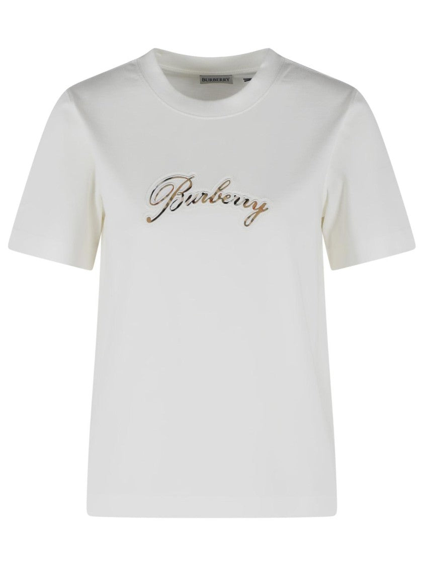 Burberry White Cotton T-Shirt