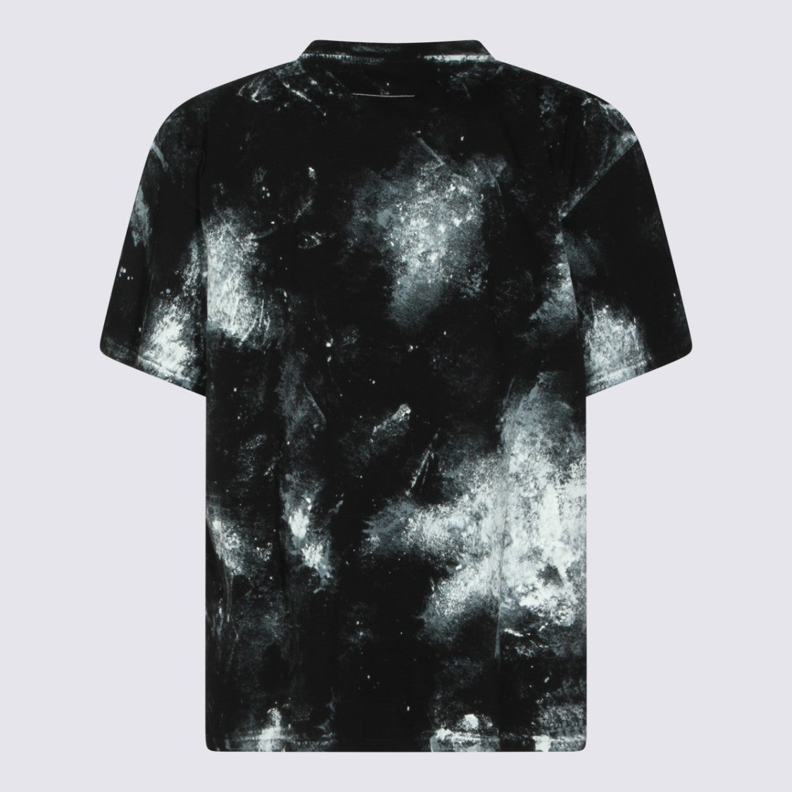 Mm6 By Maison Margiela Short-Sleeved T-Shirt With Abstract Cloud Pattern And Numeric Detail