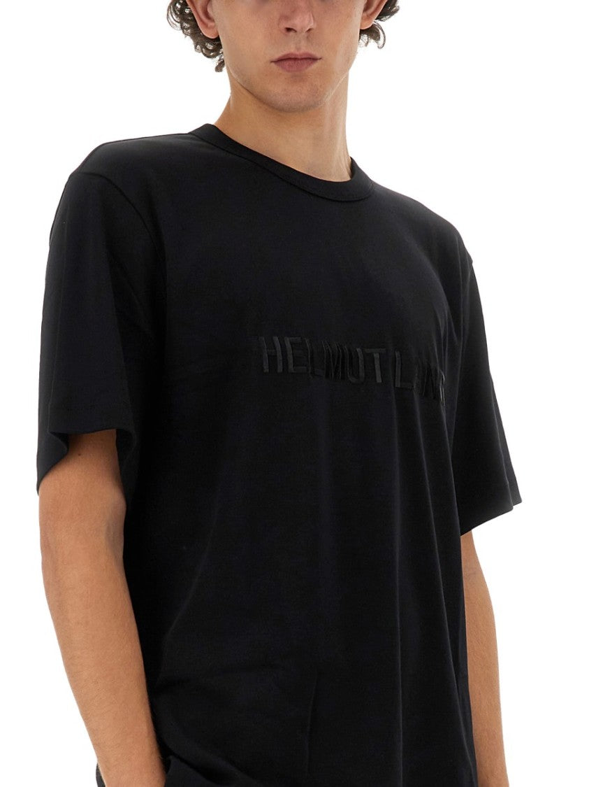 Helmut Lang Relaxed Fit Crew Neck T-Shirt With Embossed Logo