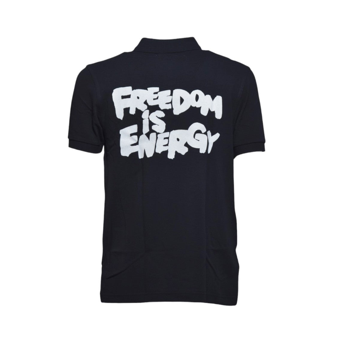 Comme Des Garçons Black Cotton Knit Polo Shirt