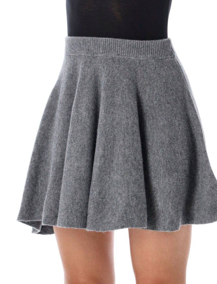 By Malene Birger Sherry Mini Skirt Flared Textured Knit Mini Skirt