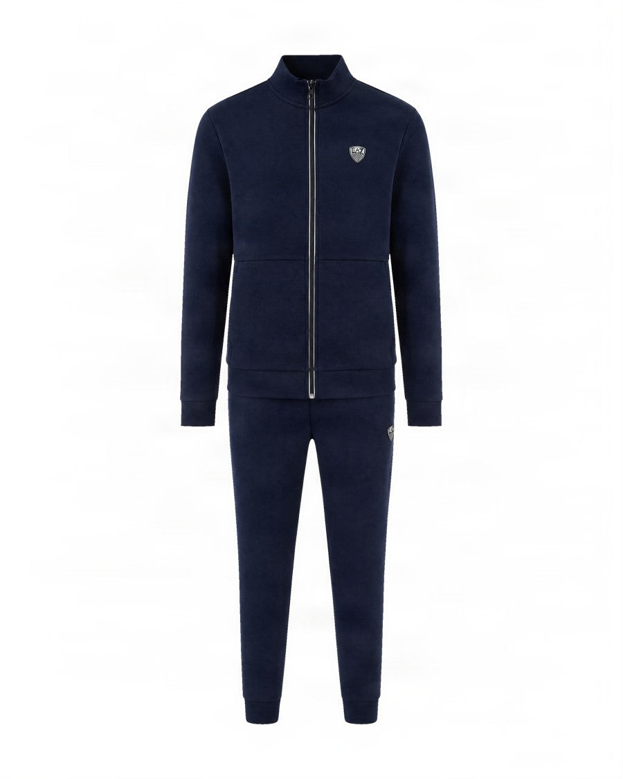 Ea7 Emporio Armani Zip-Up Viscose-Blend Stand Collar Tracksuit
