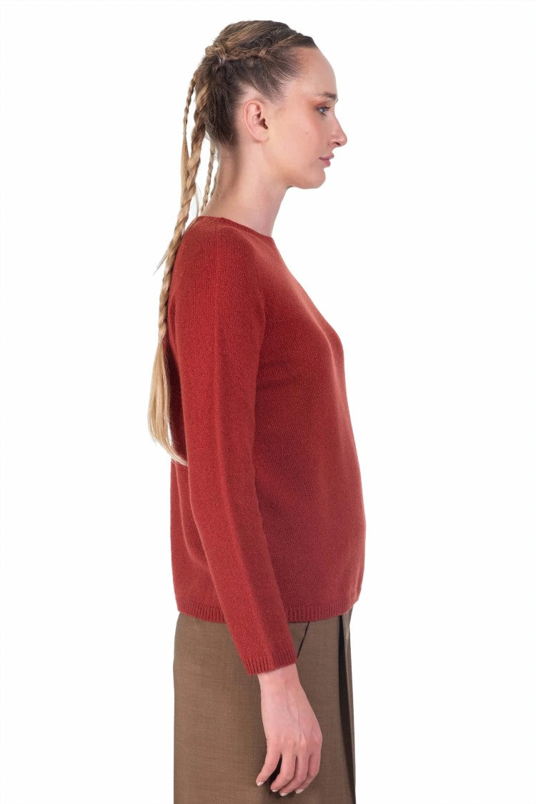 Max Mara Classic Round Neck Cashmere Blend Sweater