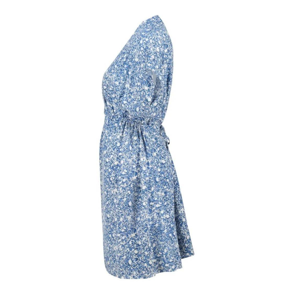 Max Mara Day Dress With Blue And White Floral Pattern