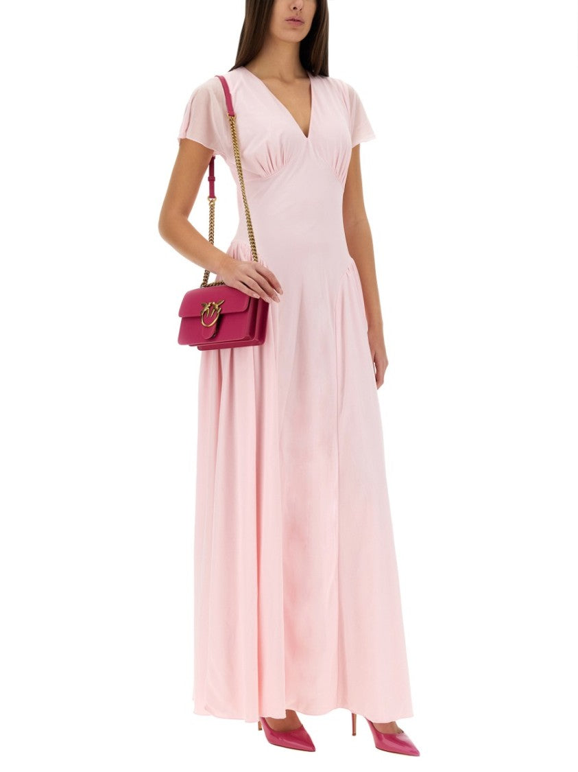 Rotate Long Dress With Draped Silhouette