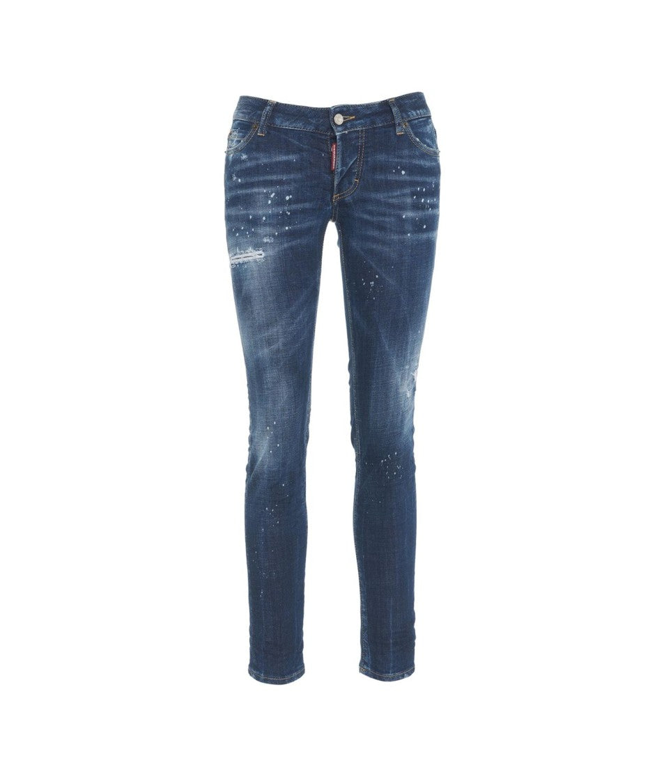 Dsquared2 Distressed Blue Skinny Jeans