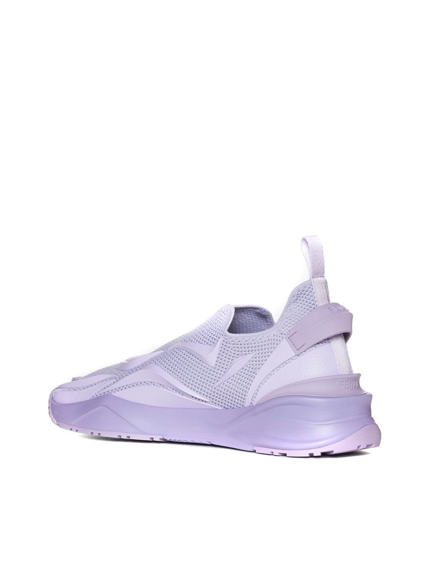 Fendi Lilac Flow Fabric-Blend Rubber Sneakers