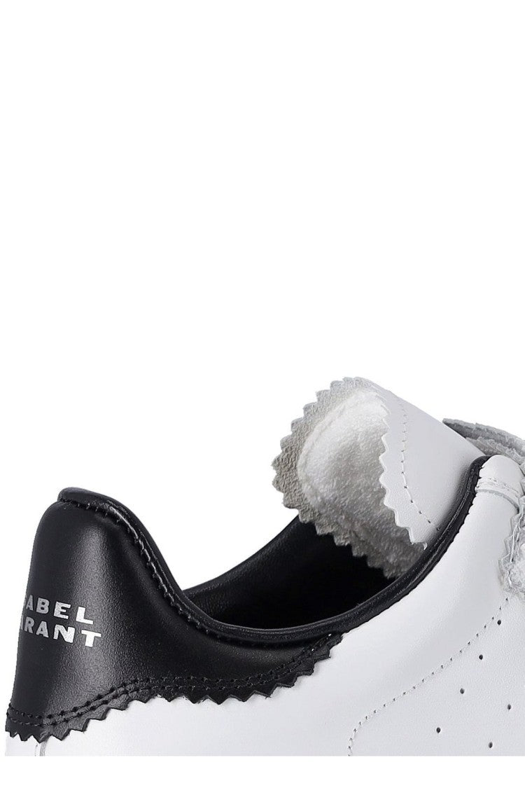 Isabel Marant Low-Top White Leather Sneaker With Velcro Straps