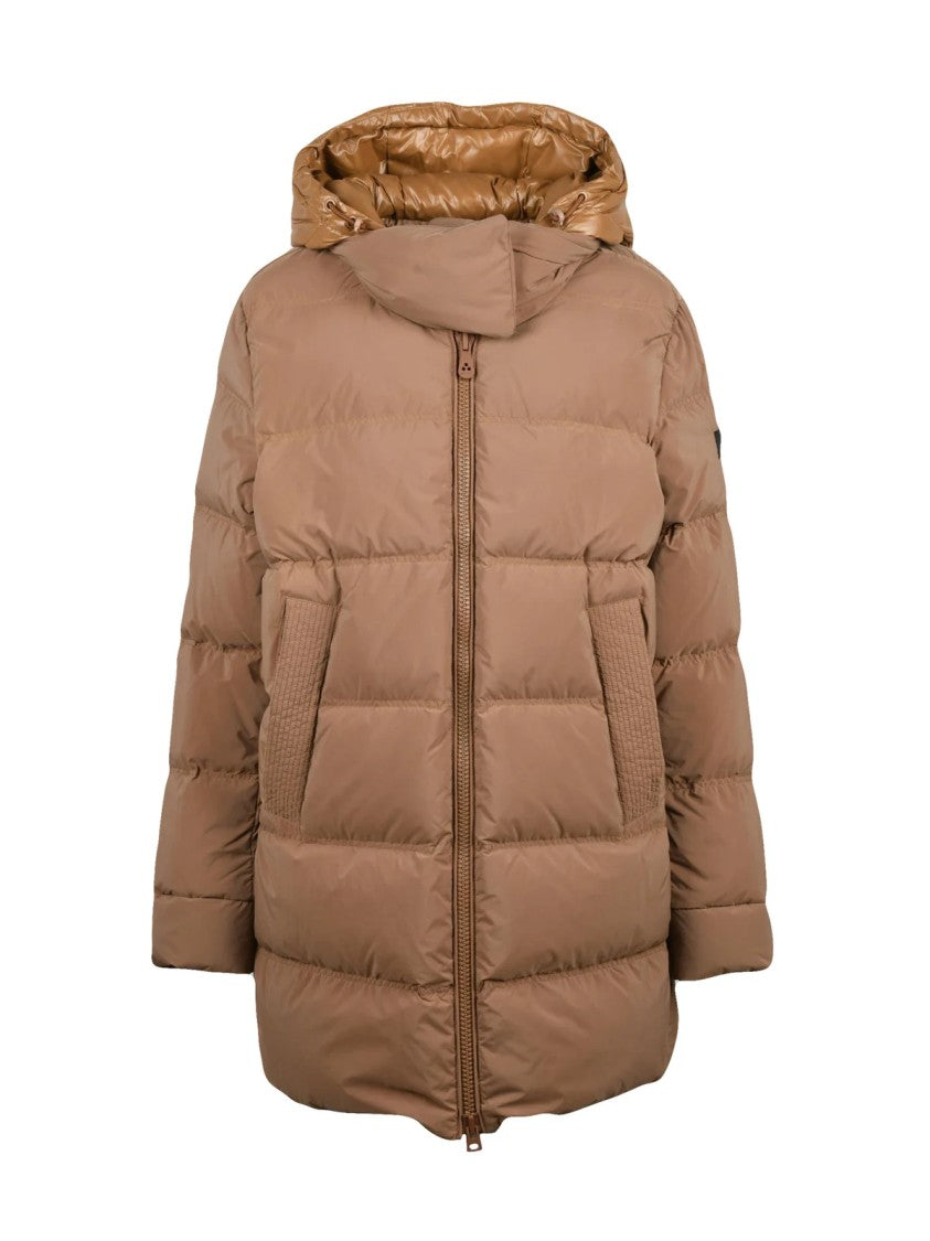 Peuterey Quilted Down Jacket With Glossy Finish And Functional Design