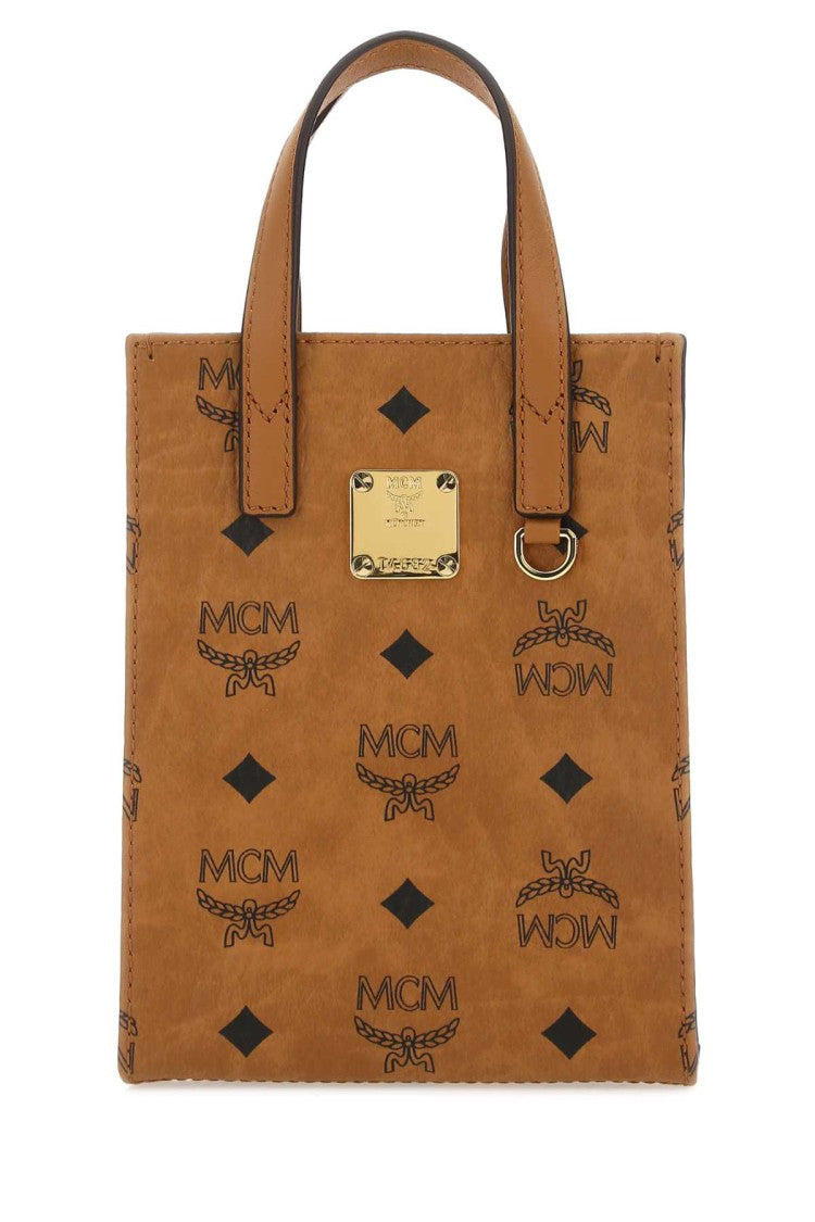 Mcm Printed Fabric Handbag