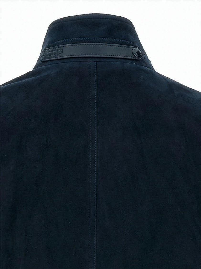 Tom Ford Navy Suede Leather Jacket