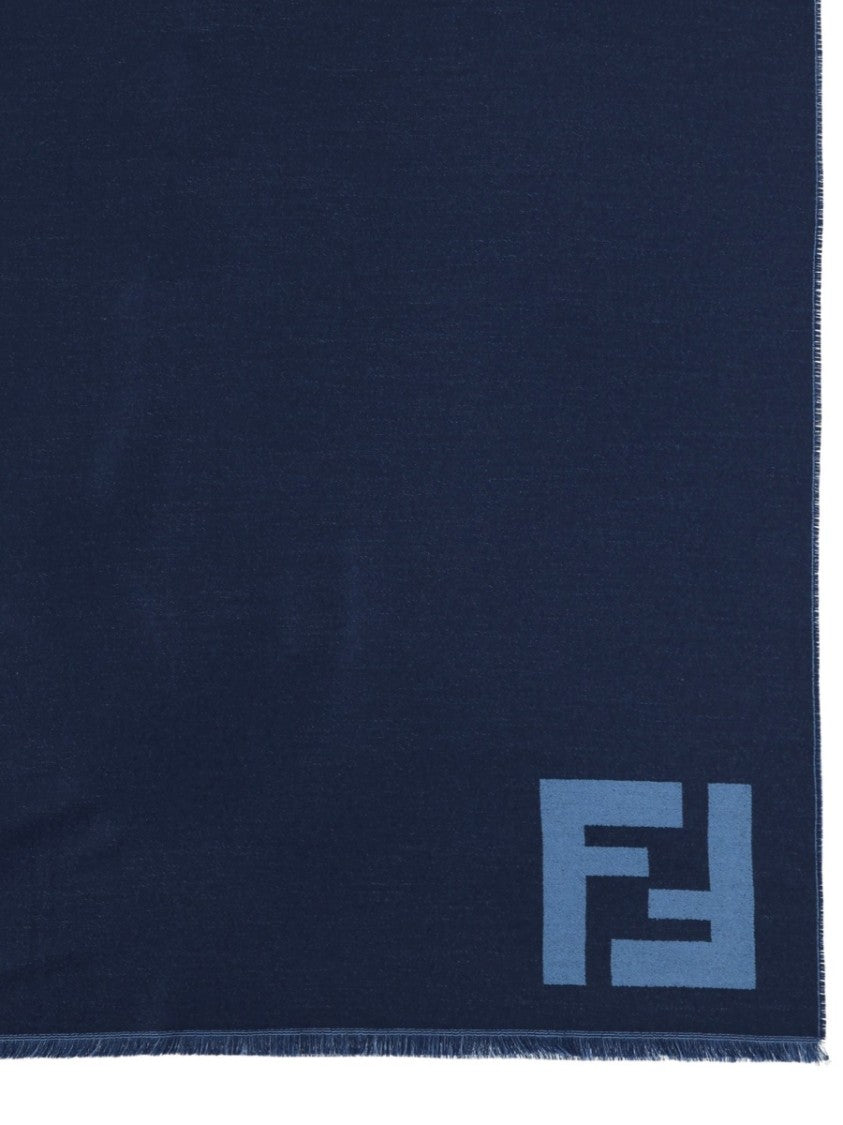 Fendi Refined Fringed Virgin Wool Scarf