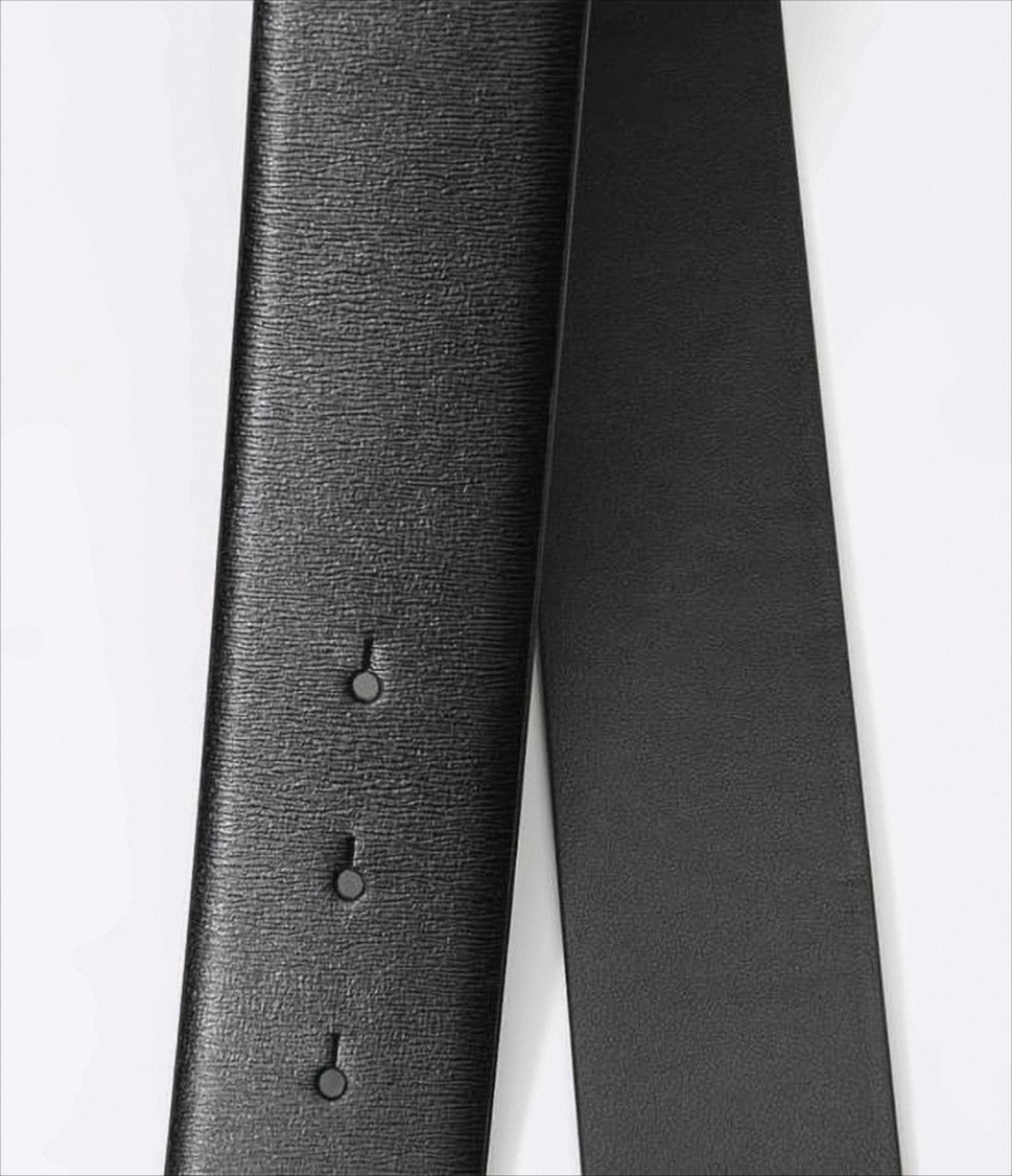 Valentino Garavani Leather Belt With Distinctive Gold-Tone Buckle