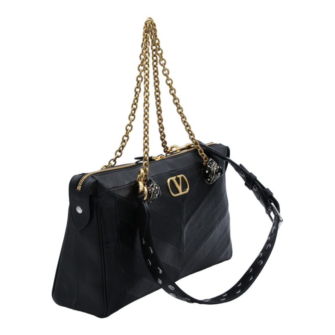 Valentino Garavani Structured Black Bag With Minimalist Design