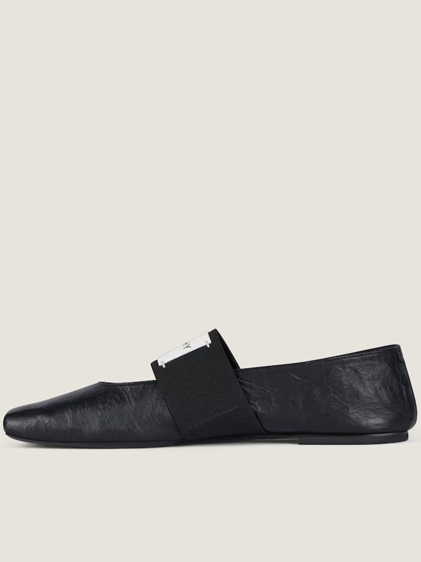 Givenchy Ballerina Pointed Toe Black Lambskin Flats
