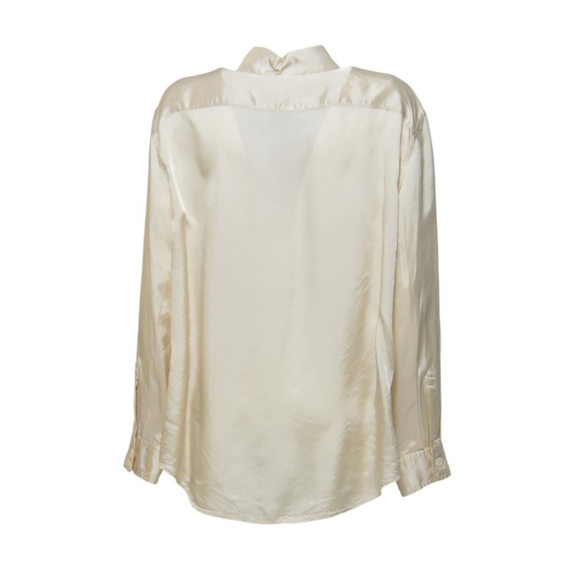 Aspesi Ecru Viscose Satin Blouse