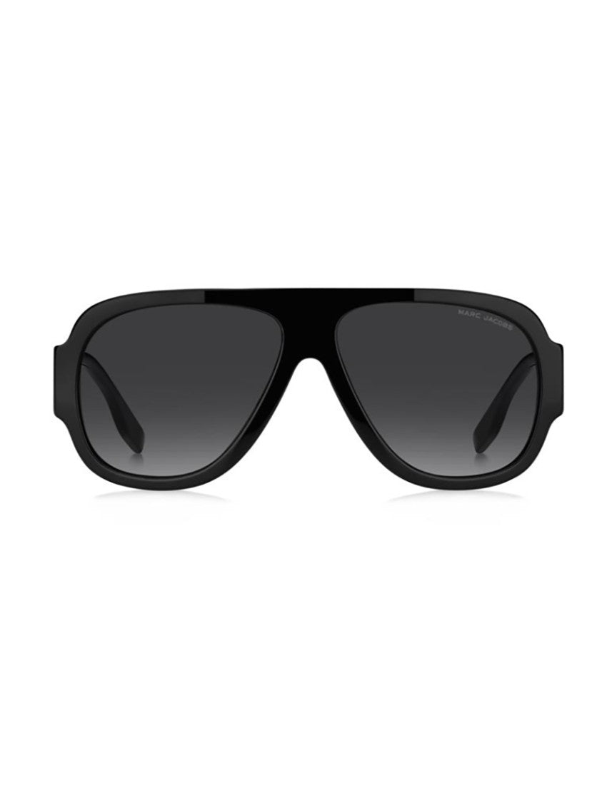 Marc Jacobs Oversized Black Acetate Sunglasses With Gold Accents