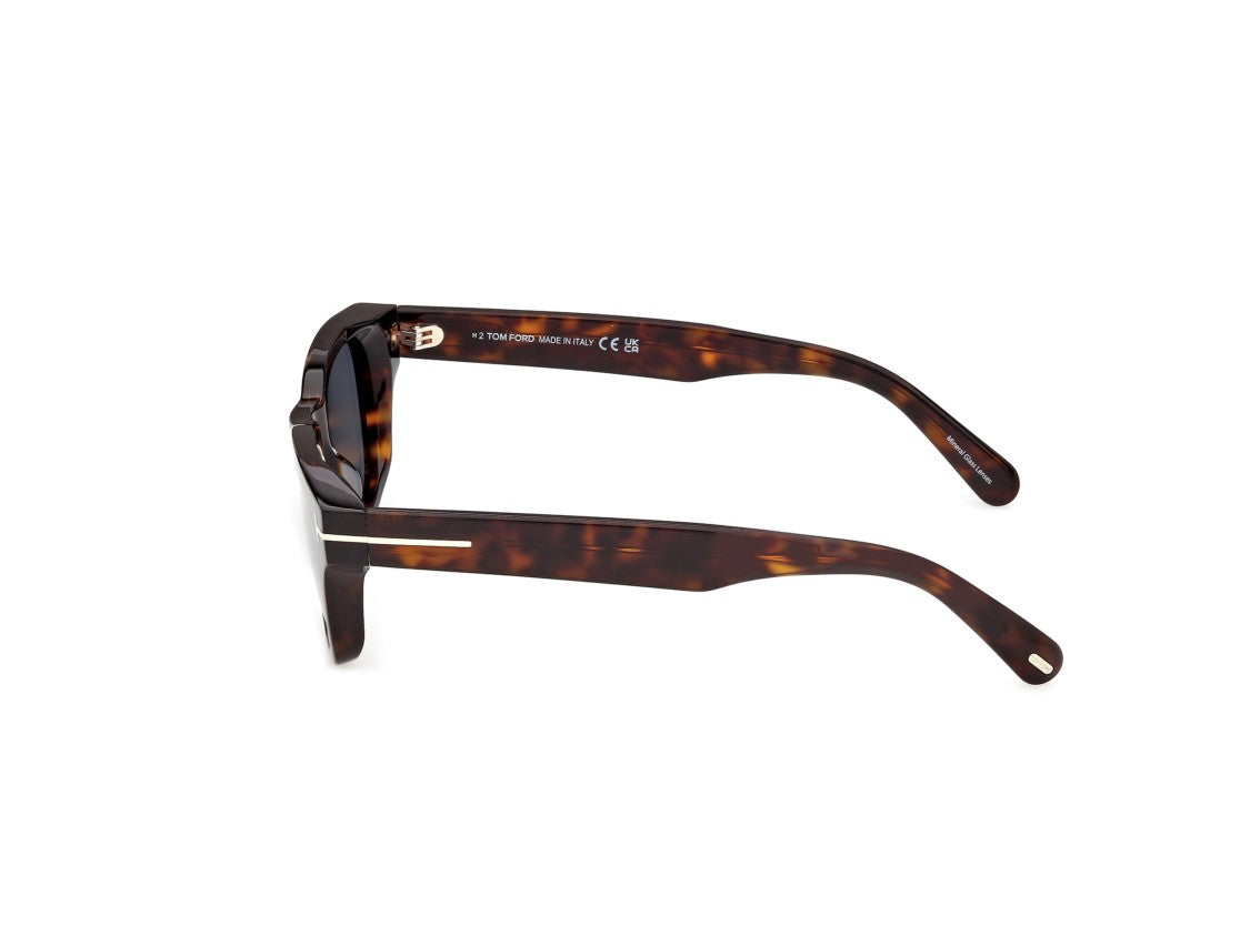 Tom Ford Tortoiseshell Ft1357 Square Frame Metallic Sunglasses