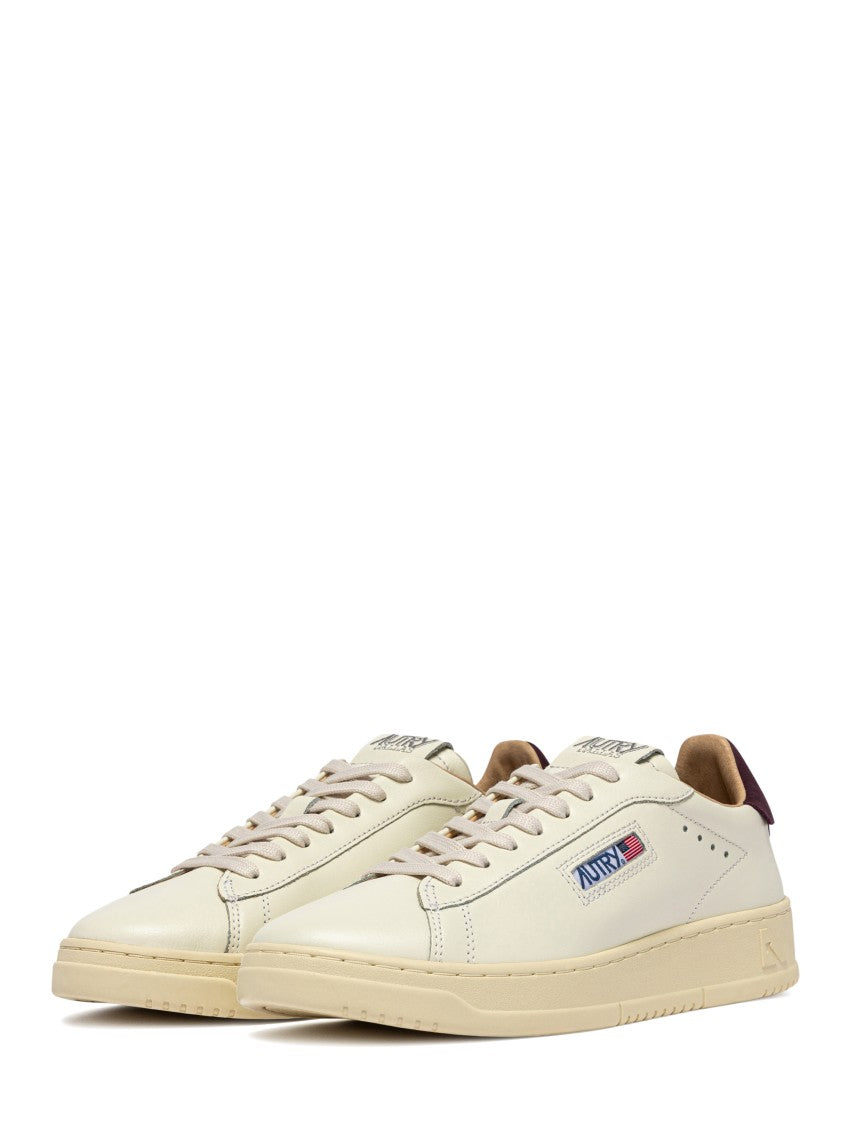 Autry Low-Top Leather Sneakers With Suede Heel Tab