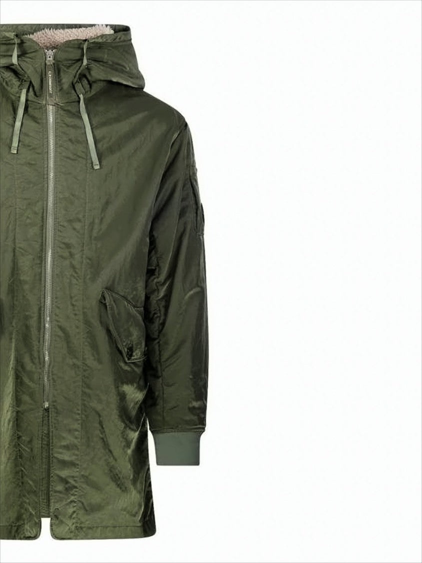 C.P. Company Relaxed-Fit Green Hooded Jacket With Functional Pockets