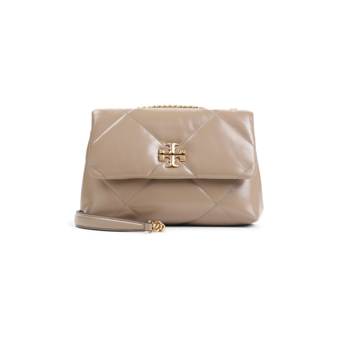 Tory Burch Taupe Nappa Cow Leather Kira Diamond Small Bag