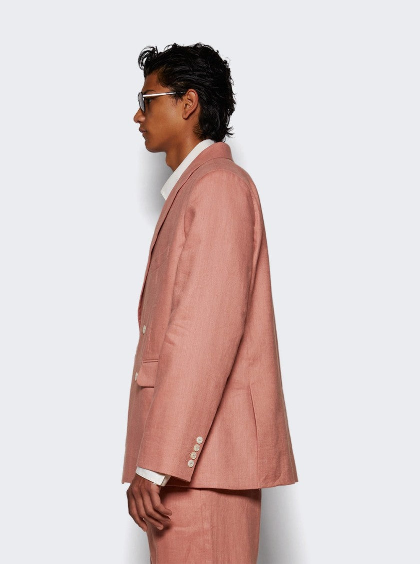 Bode Lightweight Double-Breasted Suit Jacket - Pink