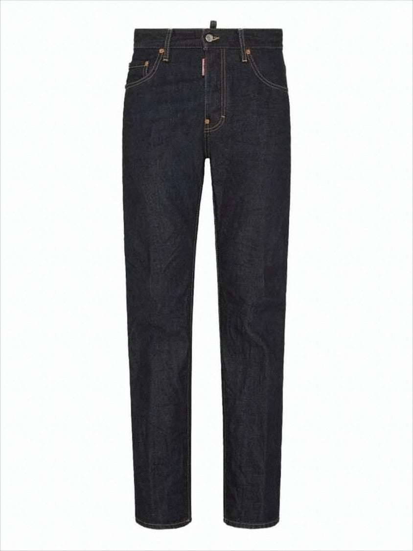 Dsquared2 Straight-Leg Denim Pants With Dark Indigo Wash