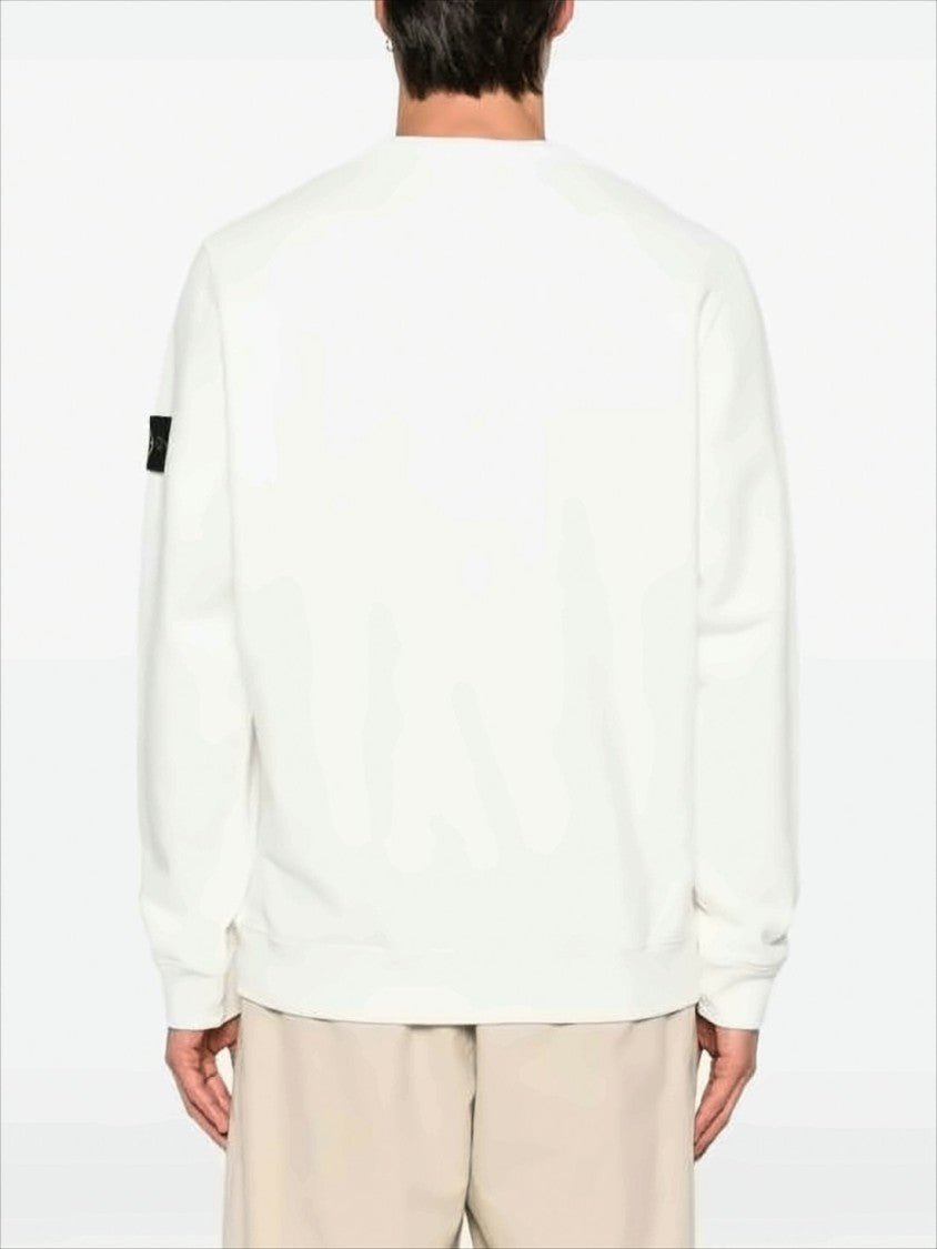 Stone Island Long-Sleeve Crew Neck Cotton T-Shirt With Patch Logo