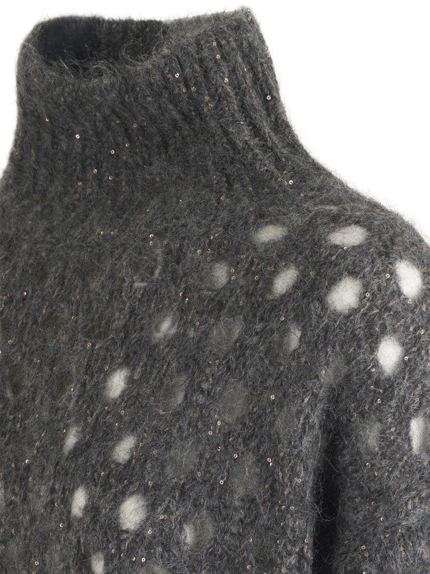 Brunello Cucinelli Cropped Turtleneck Sweater