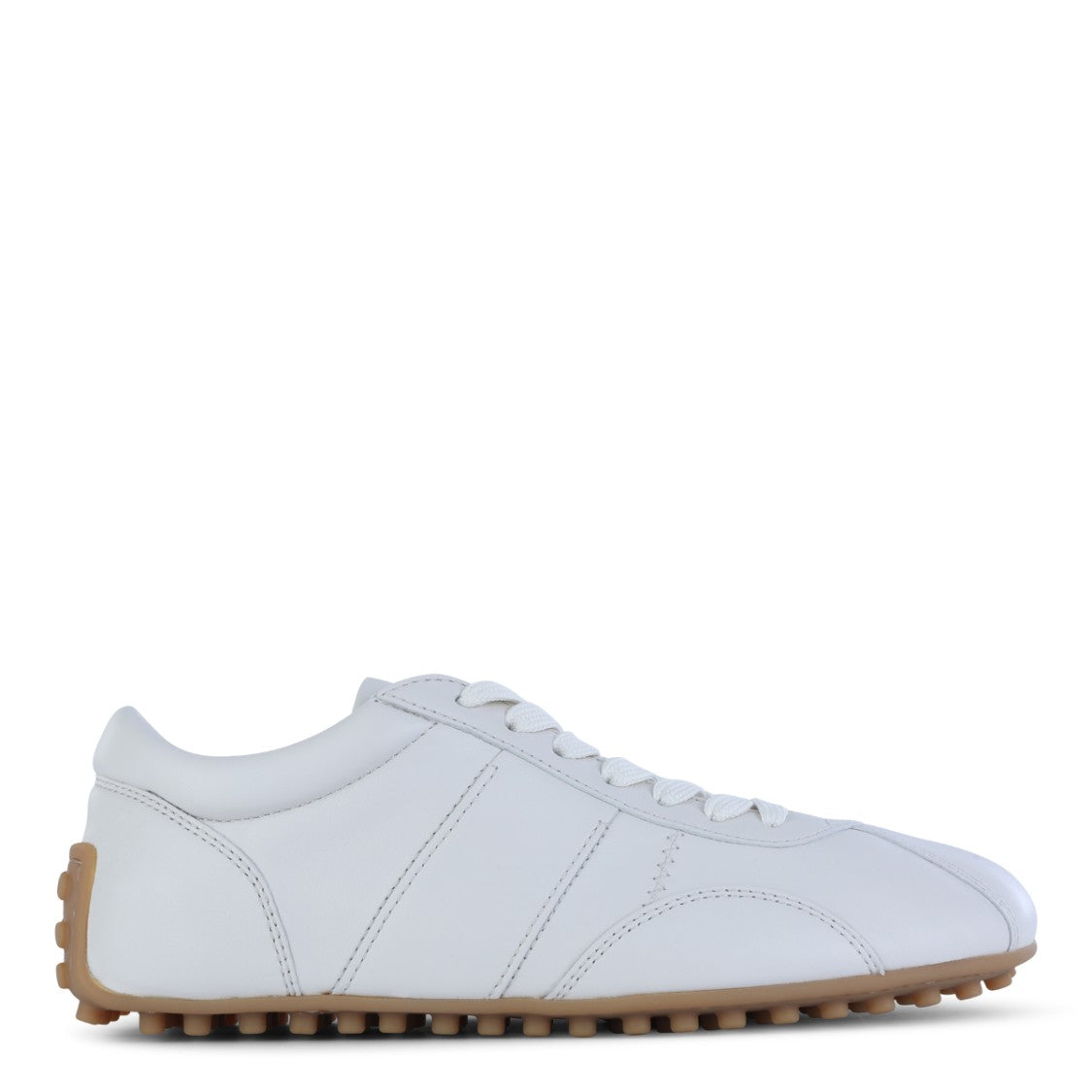 Tod's White Leather Sneakers With Lace-Up Closure