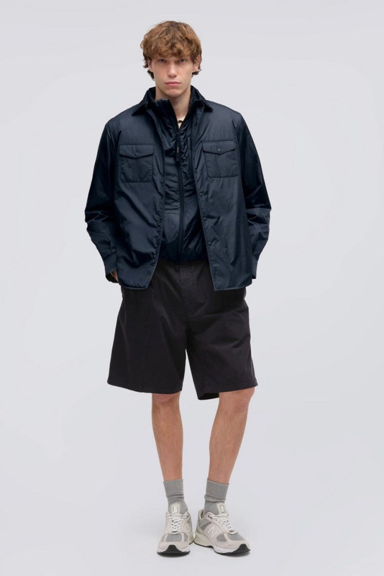 Aspesi Navy 13 Piu Snap-Front Polyamide Shirt Jacket