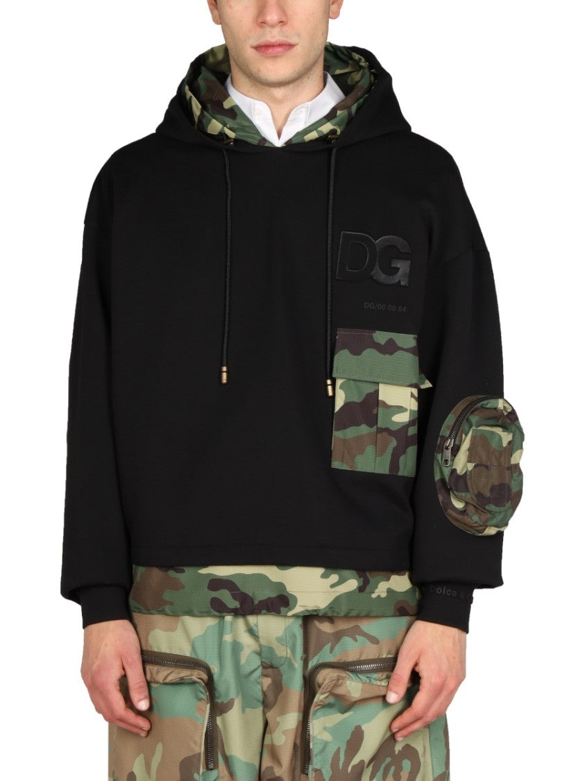 Dolce & Gabbana Sweatshirt With Camo Accents