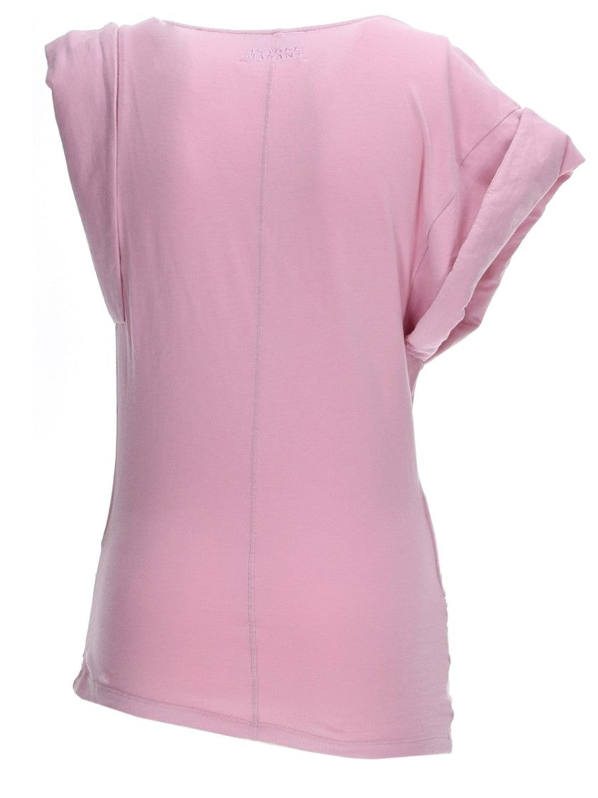 Isabel Marant Neutrals Maisan Draped Front Cotton T-Shirt