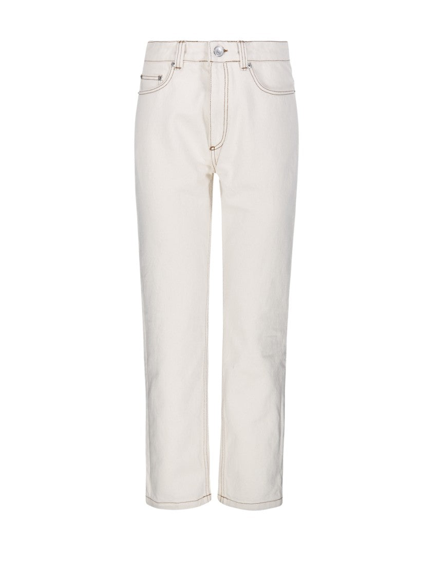 Ami High-Waisted Straight-Leg Jeans With Timeless Five-Pocket Design