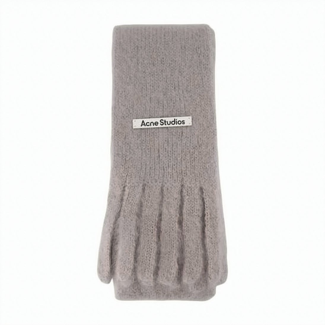 Acne Studios Textured Mohair And Wool Scarf With Centered Label