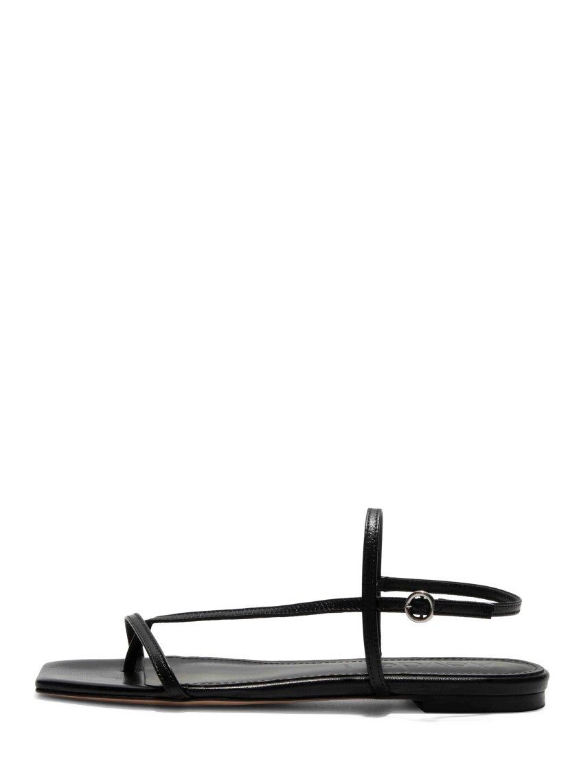 Aeydē Square Toe Sandals With Adjustable Ankle Strap