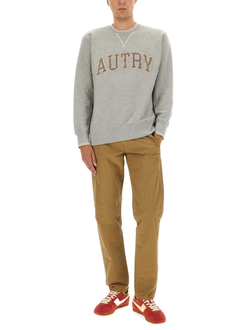 Autry Heather Grey Crew Neck Sweatshirt