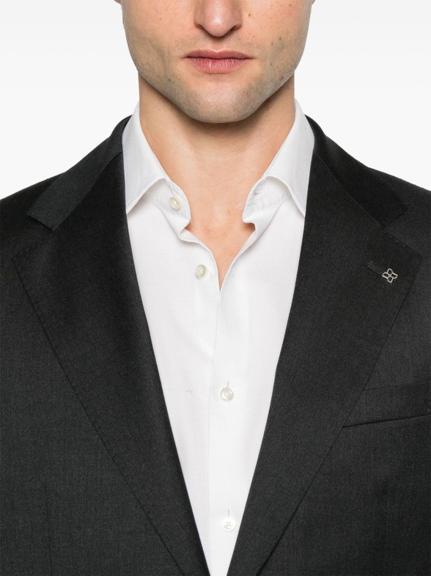 Tagliatore Tailored Wool Suit With Concealed Fastening