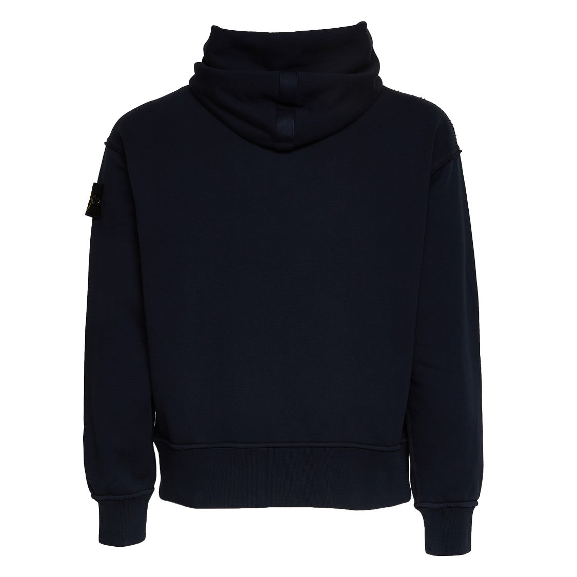 Stone Island Deconstructed Detail Zipped Cotton Regular Hoodie