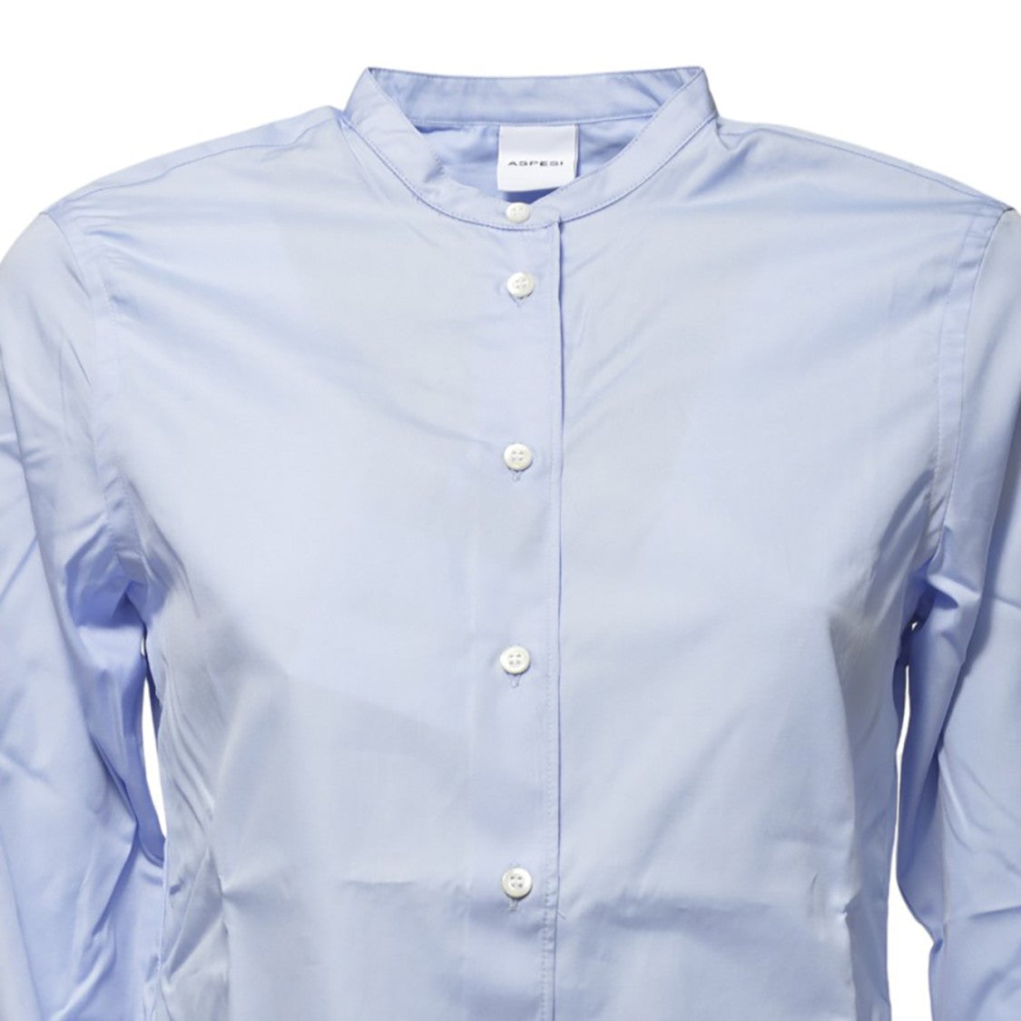Aspesi Classic Slim-Fit Mandarin Collar Cotton Poplin Shirt